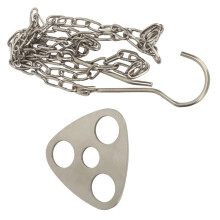 Edelstahl-Camping-Dreibeinset mit Haken & Tragetasche
