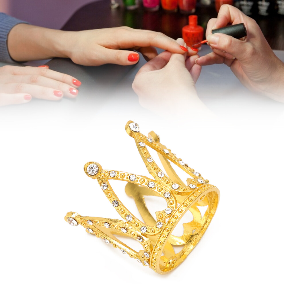 Nail Art Pen Holder Alloy Crown Shape Nail Stand for Display and Manicure Tools