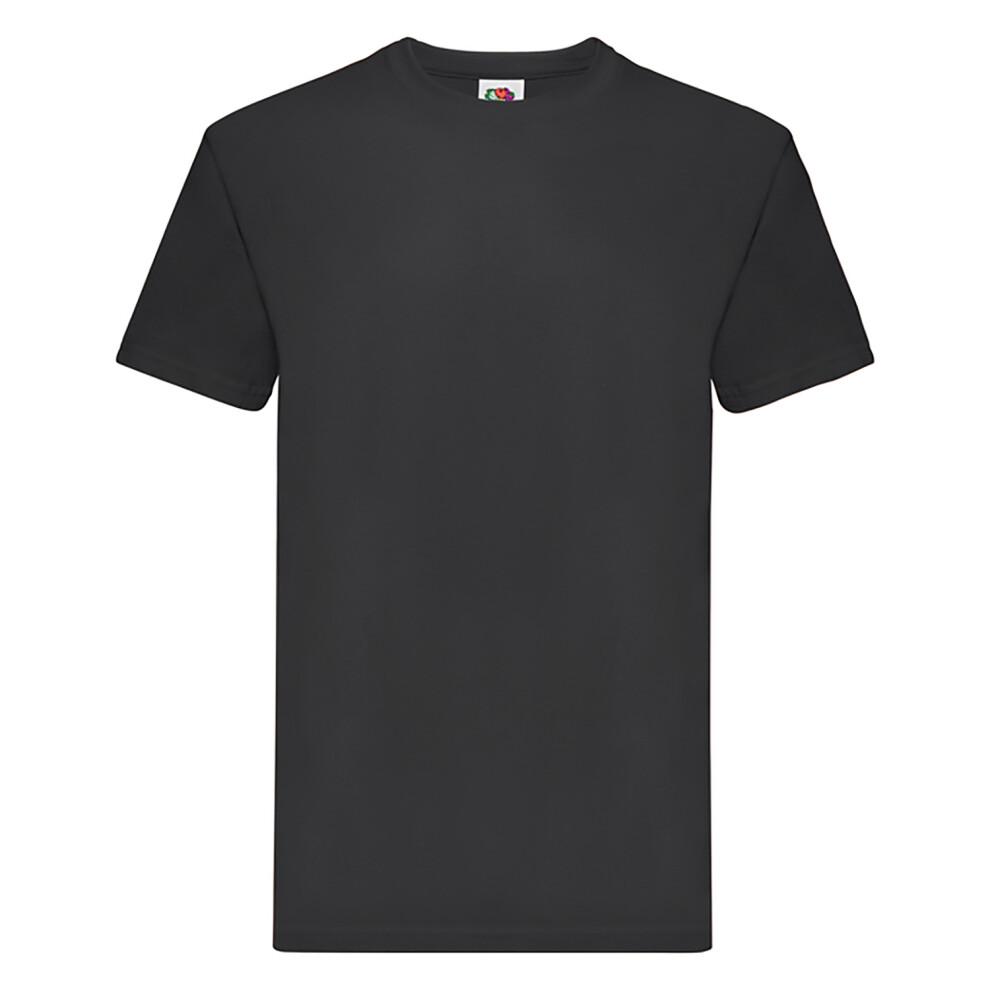 Fruit Of The Loom (2Xl, ) Mens Super Premium Short Sleeve Crew Neck T-Shirt Black