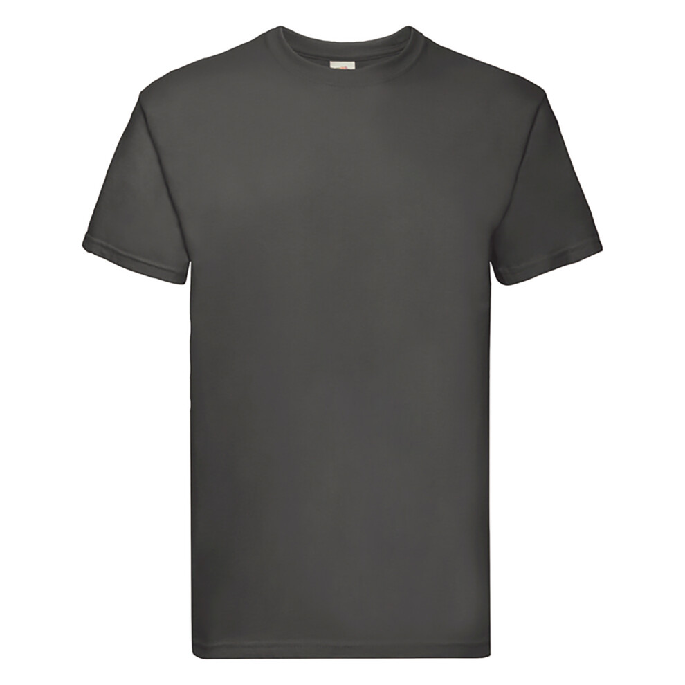 Fruit Of The Loom (Xl, Light Graphite) Mens Super Premium Short Sleeve Crew Neck T-Shirt Multicoloured