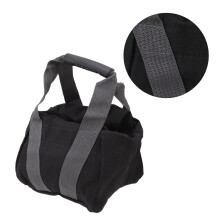 Tear-Resistant Workout Sandbag with Ergonomic Handle, 12oz Canvas, Black