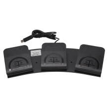 USB Foot Pedal Triple Keys MIDI Controller, Programmable Wired Switch