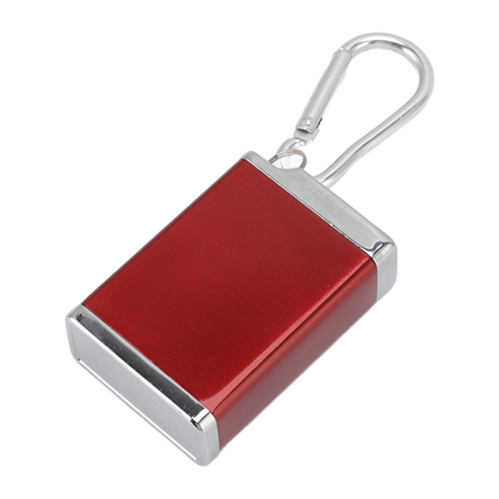 Red Portable Zinc Alloy Mini Ashtray Keychain With Lid Fireproof