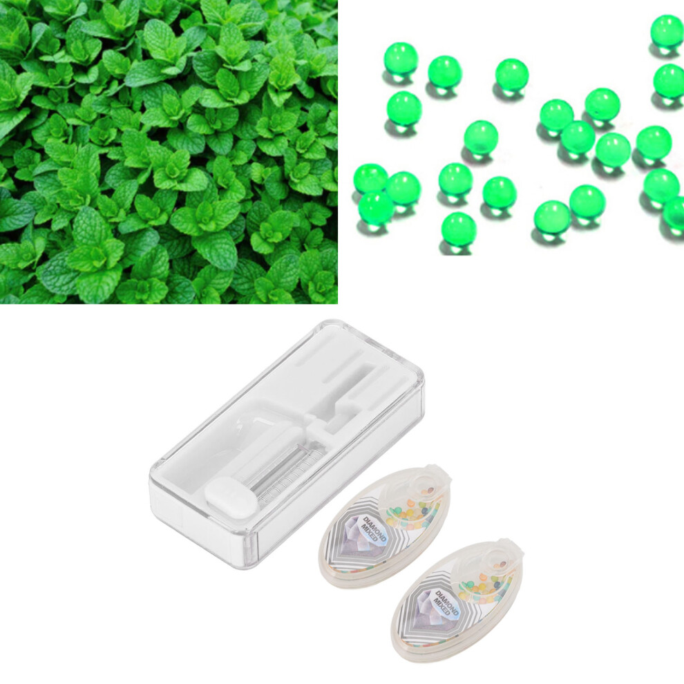 White Cigarette Burst Capsule Box, Abs, One-Hand Operation, 80X38x12mm