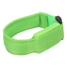 2cm LED Night Running Armband, Adjustable, Green, 24cm Stretch