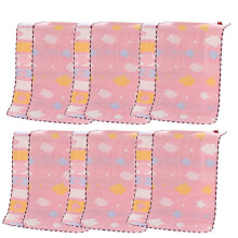 (As show, 6pcs Blue puppy) Pure cotton children's towel cotton small towel jacquard six-layer gauze children's towel