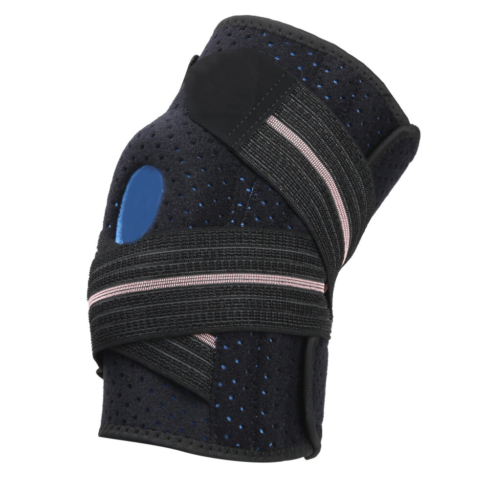 Adjustable Knee Support with Side Stabilizers, Breathable Non-Slip Knee Wrap, Ideal for Running, Jogging, Gym, Weightlifting, Basketball, Volleyball,
