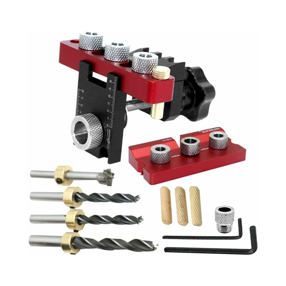 Pocket Hole Jig For Cabinet Construction, Cross Dowel Drill Guide With Drill Positioning System, Doweling Jig Kit For Woodworking Joints, Furniture 9004841849768