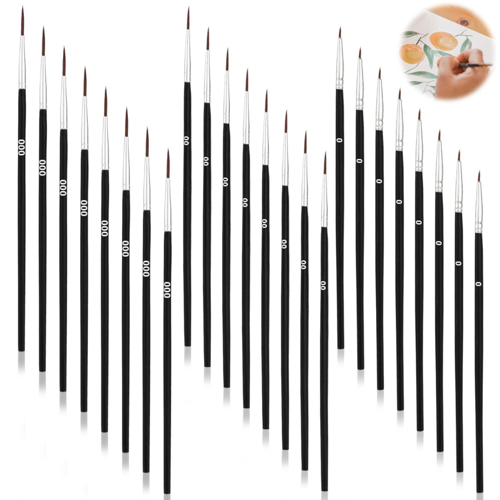 Assorted Thicknesses Detail Paint Brushes, Professional Tiny Paints Brushes Set For Reusable And Easy Cleaning, Micro Detail Work Made Effortless 9358999583020
