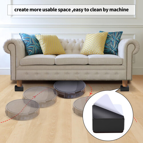 Elevadores autoadesivos para camas e móveis, resistentes, para sofás, mesas e cadeiras, com base antiderrapante em aço carbono e proteção para o 1