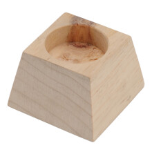 Portacandela Trapezoidale in Legno per Natale & Matrimonio, Altezza 4.8cm