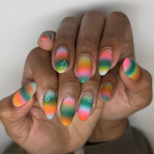 24 Stück Mandel-Nagelspitzen, glänzend, zum Aufdrücken von