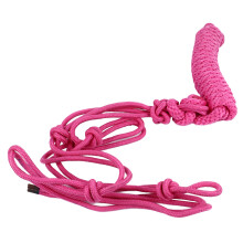Verstellbares pinkes Pferdeseil-Halfter mit mehreren Knoten für tägliches Training & Einsatz
