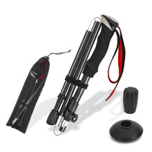 Lightweight Aluminum Trekking Pole, 110-130cm, 5-Fold Carry Bag