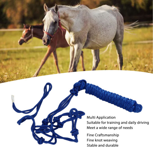 Blauer Polyesterseilhalfter für Pferdetraining und tägliches Reiten 2