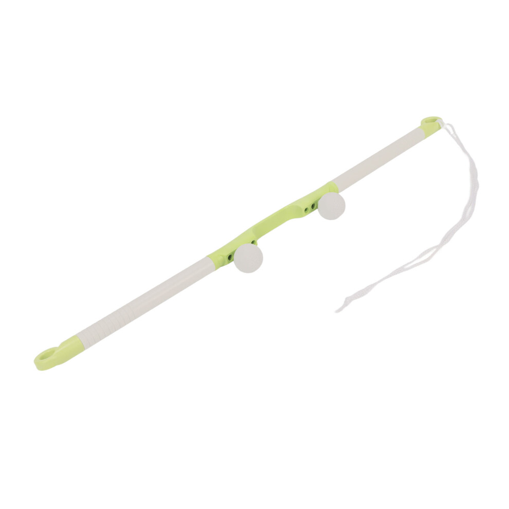 Yellow Handheld Neck Massager Roller Stick - Detachable Dual Balls,