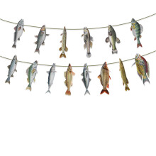 Retirement Fishing Themed Party Supplies Fish Shape Paper