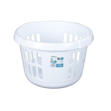 Wham Round Laundry Basket Ice White 50L