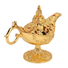 Lampada Magica in stile vintage oro da 22cm in lega di zinco, decorativa per camera da letto e ufficio