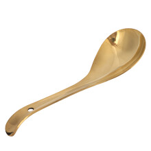 Kitchen Brass Serving Spoon Gold Glossy Thickened 10 inch Utility Utensil