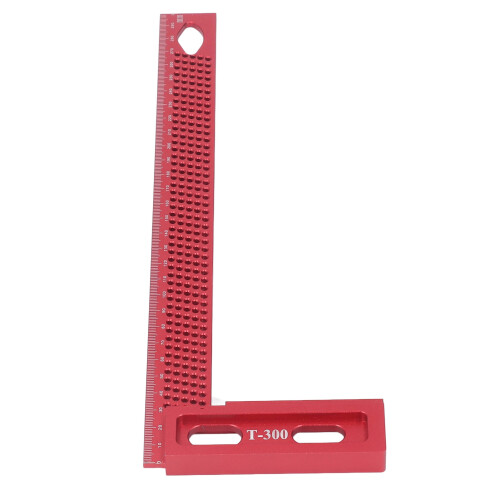 Lightweight Red Aluminum Alloy Carpenter Square, Right Angle Framing Ruler 2