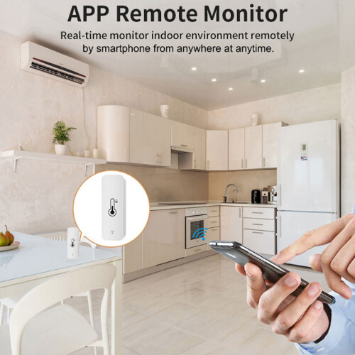 Wireless WiFi Thermometer & Humidity Sensor, 2.4GHz, Remote Control 2