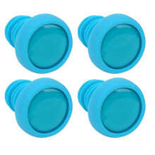 4pcs Blue Bike Handlebar End Plugs, 22.2mm to 35mm Fits MTB BMX