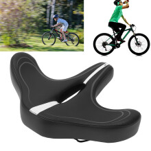 Wide PU Leather Mountain Bike Seat 28.5cm x 33cm Shock Absorption