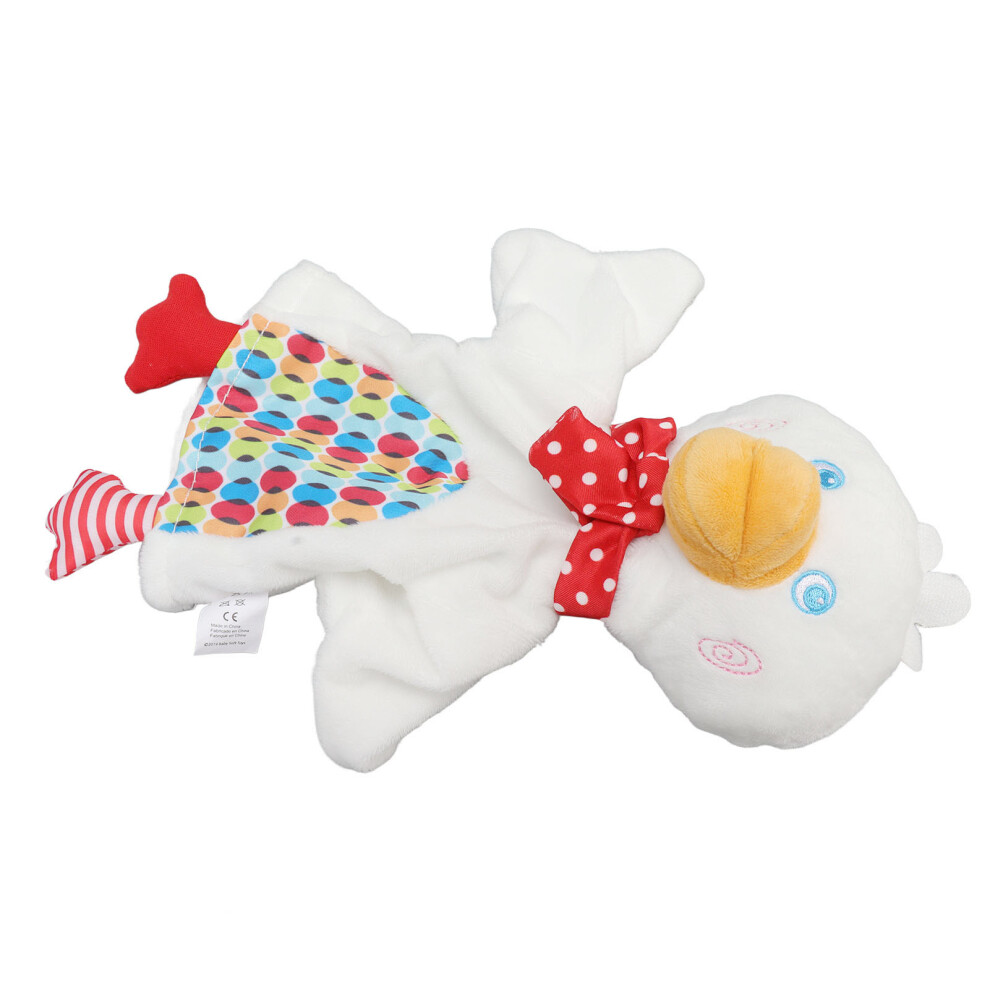 Baby Security Blanket Cute Plush Snuggle Toy 23Cm For 3+ Months White