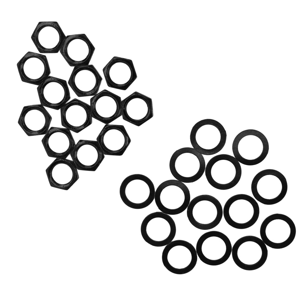 Nut Washer Kit For Electric Guitar Bass M9 Female Thread Black 8471376374385