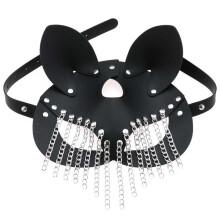 Maskerademaske til kvinder, luksuriøs læderdyremaske cosplay halloween-kostumetilbehør i høj kvalitet PU-læder med justerbar ringrem perfekt