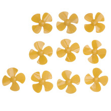 10 Stück 80 mm gelbe ABS 4-Blatt Propeller für RC-Spielzeugmodelle