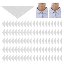 100 pezzi di stickers in PVC per supporto colletto senza arricciature, supporti triangolari per il collo della camicia