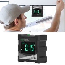 Digitaler Winkelmesser 4x90 LCD mit Hintergrundbeleuchtung, Inklinometer, ABS-Schwarz