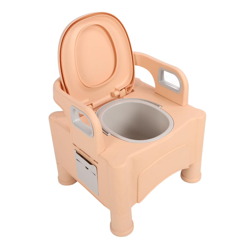 Pink Adjustable Bedside Portable Commode For Elderly & Pregnant Women, 55X54x50cm