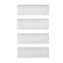 4 Stück Kuchen-Dekorationsschaber ABS, sicherer Glätter, 23x7,5cm