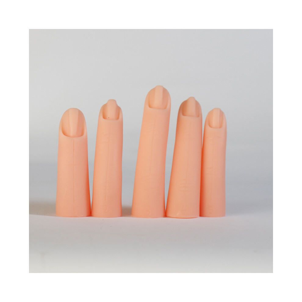 5 PCS Silicone Nail Art Practice Fingers for Training & Display