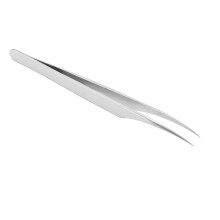 Hochpräziser, gebogener Wimpern-Quast aus Edelstahl, 12,6 cm, für Schönheitsstudio & Nageldesign