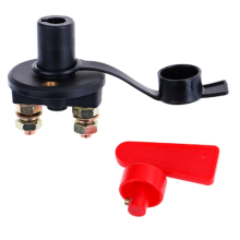 Interruttore principale per batteria per impieghi gravosi, isolatore impermeabile 12-48 V per auto, veicoli, camper, barche, con chiave rimovibile