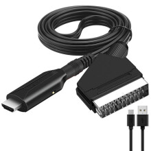 Prevodník SCART na HDMI pre projektor, konverzia analógovo-digitálneho signálu s vysokým rozlíšením, prenosné zariadenie s rozhraním Plug