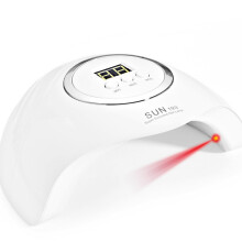 Lampe UV LED pour ongles, idéale pour un salon à domicile, double source lumineuse avec plus de LED, portable pour les voyages et thérapie par la
