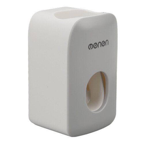Automatic Toothpaste Squeezer, Wall Mounted Adhesive Design for Easy Installation, Hygienic ABS Plastic Dispenser (Grey)
