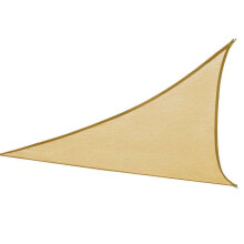 Voile d'ombrage pour activités extérieures, voile triangulaire robuste avec anneaux en D en acier inoxydable, matériau respirant pour terrasse,