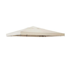Outdoor Gazebo Canopy Replacement, Air Vented Double Tier Polyester Cloth Cover for Multi Functional Use, Easy Installation Pop Up Tent Top (300cm x