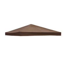 Toit de jardin en toile de polyester double couche avec protection UV et aération, imperméable et facile à installer pour les terrasses