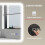 Homcom HOMCOM 600 x 800 mm Bluetooth Bathroom Mirror with LED Lights Wall Mounted 9