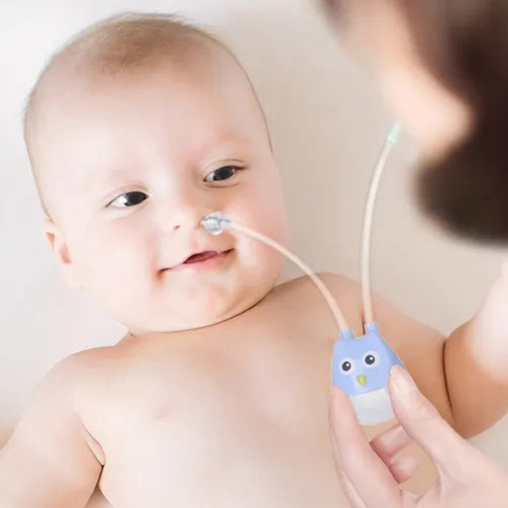 Safe Silicone Nasal Aspirator With Anti-Backflow For Easy Baby Care Pink