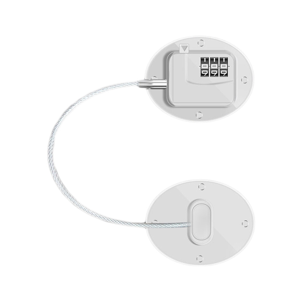 Fq1 White Fridge Lock: Strong Metal & Abs With 3-Digit Combo For Safety 8401372395114