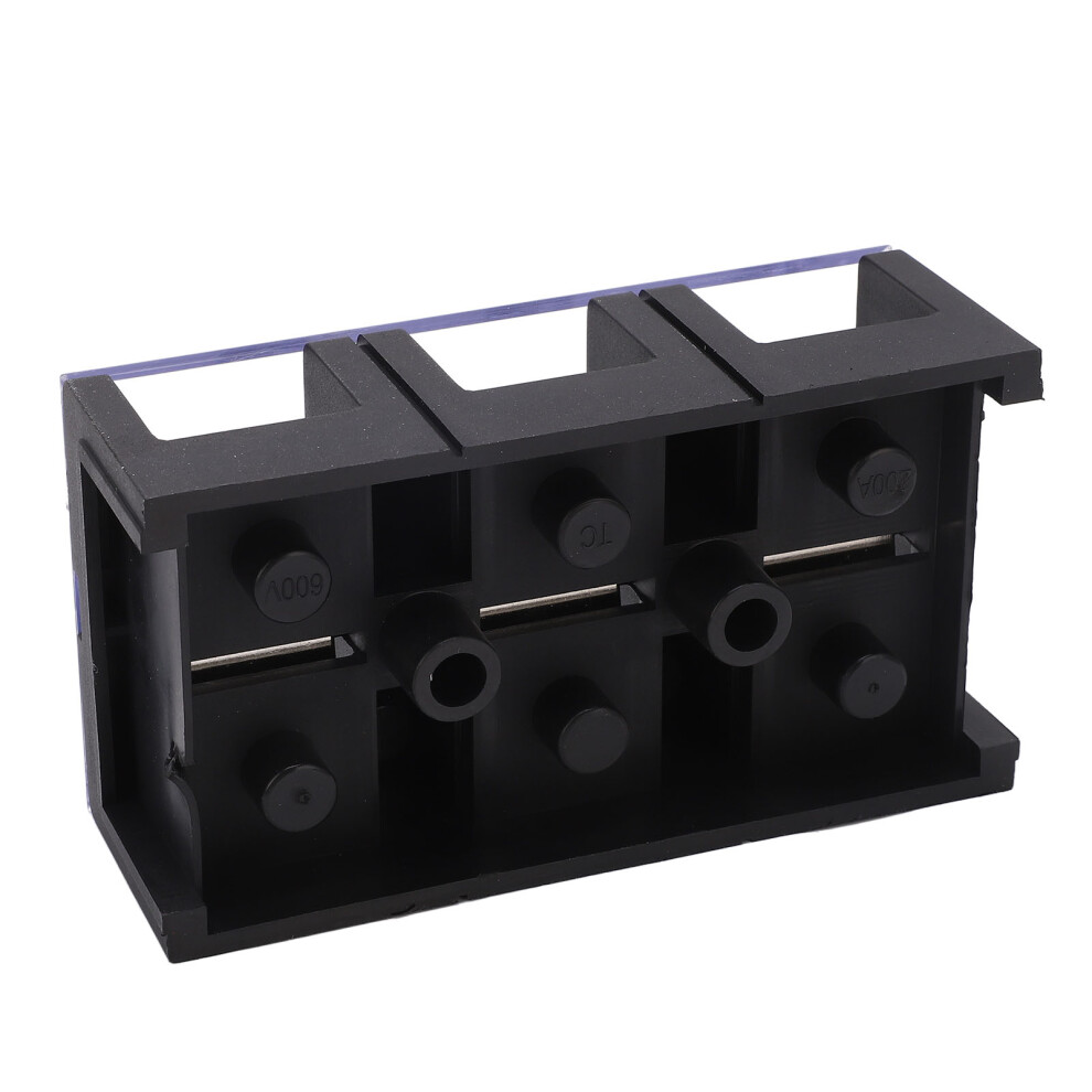 High Capacity 200A 600V Copper Barrier Block Dual Row Screw Termination 7891372396388