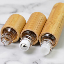 Eco Friendly Natural Bamboo Lip Gloss Containers, Reusable Twist Up Down Lipstick Tube With Snap On Cap For DIY Style, Perfect For Essential Oils And